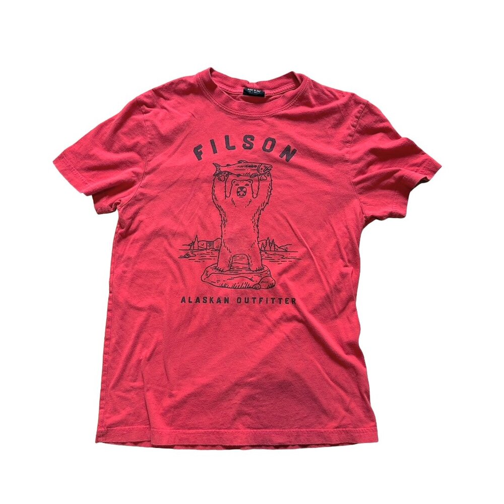 Filson Lightweight Outfitter Tee - S MADE IN USA Bear Salmon Alaska